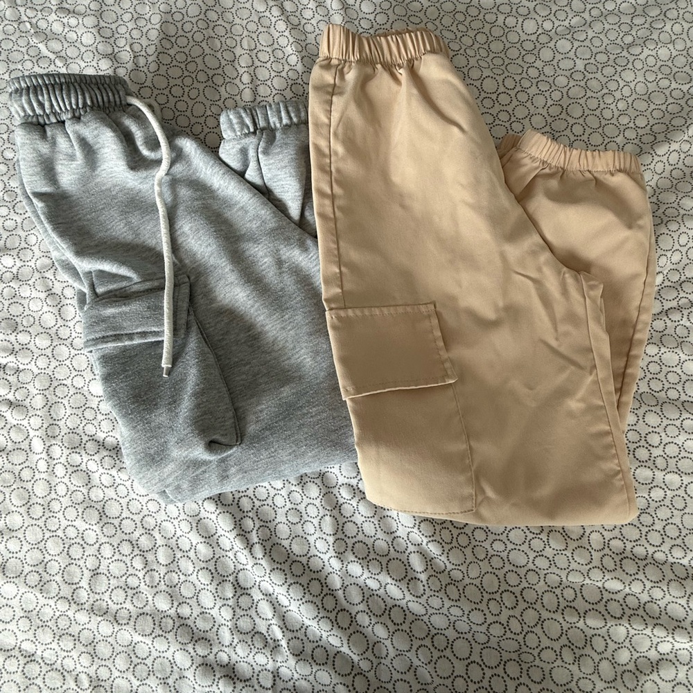 Bundle of Two SHEIN Kids Gray and Tan Joggers